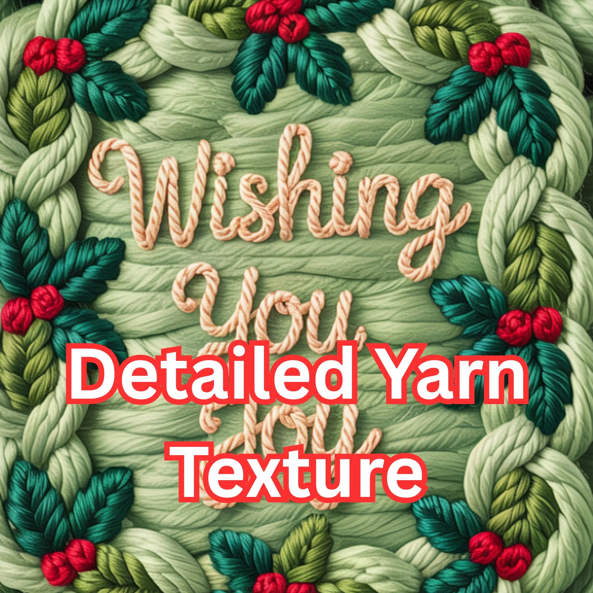 Christmas Cards Faux Yarn Clipart Bundle - CraftNest - Digital Crafting and Art