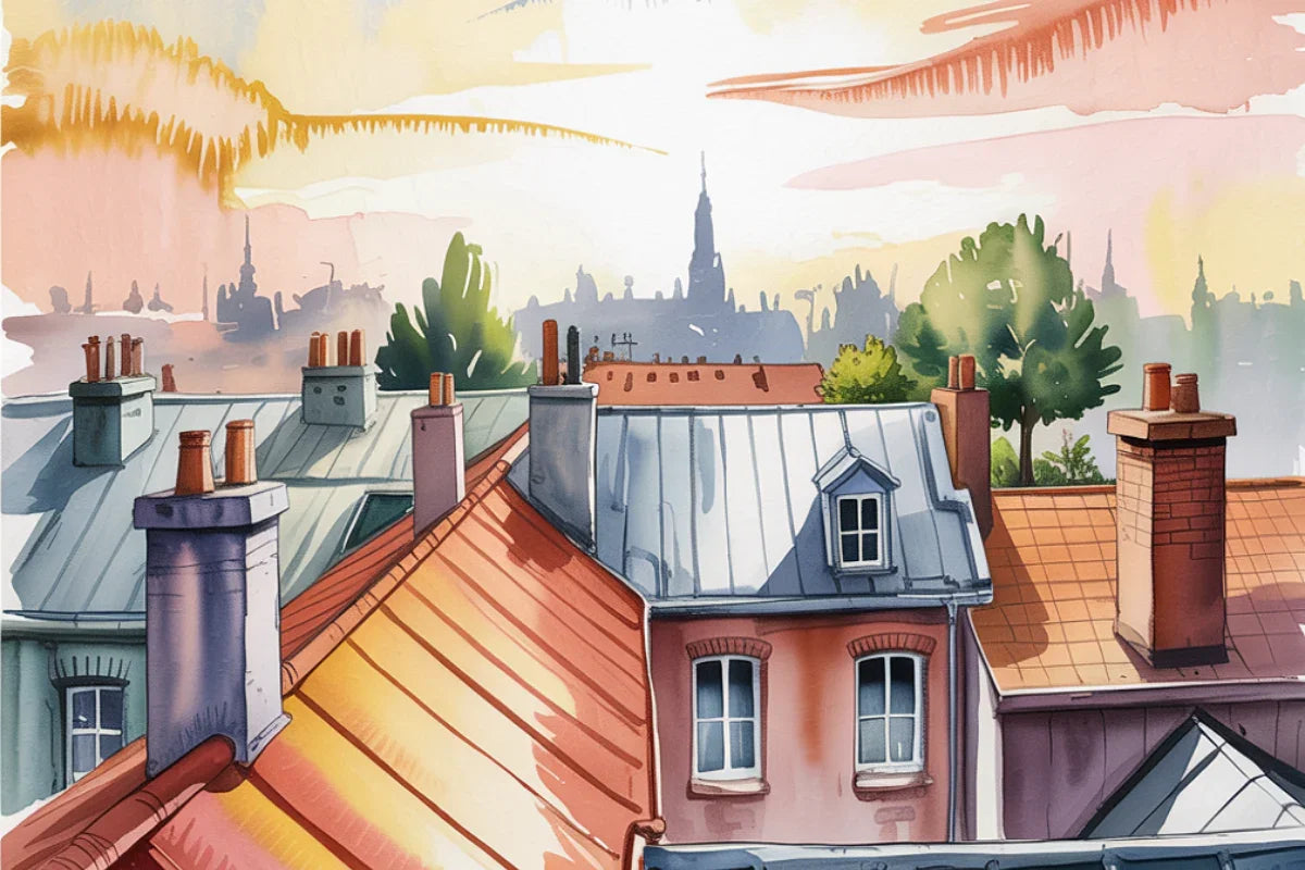 Rooftop Views Background Papers - CraftNest - Digital Crafting and Art