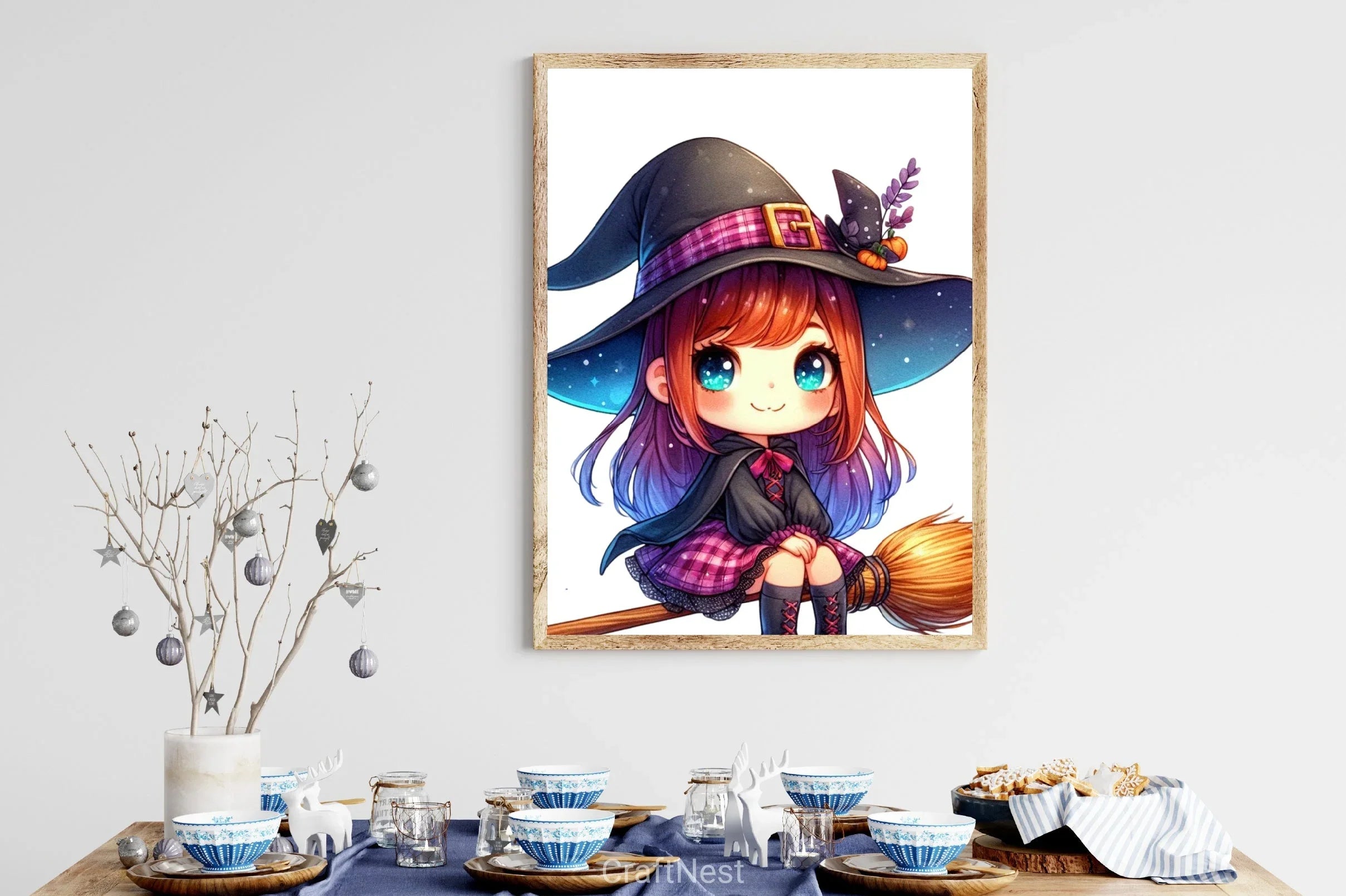 Cute Witch Halloween Clipart Bundle - CraftNest - Digital Crafting and Art
