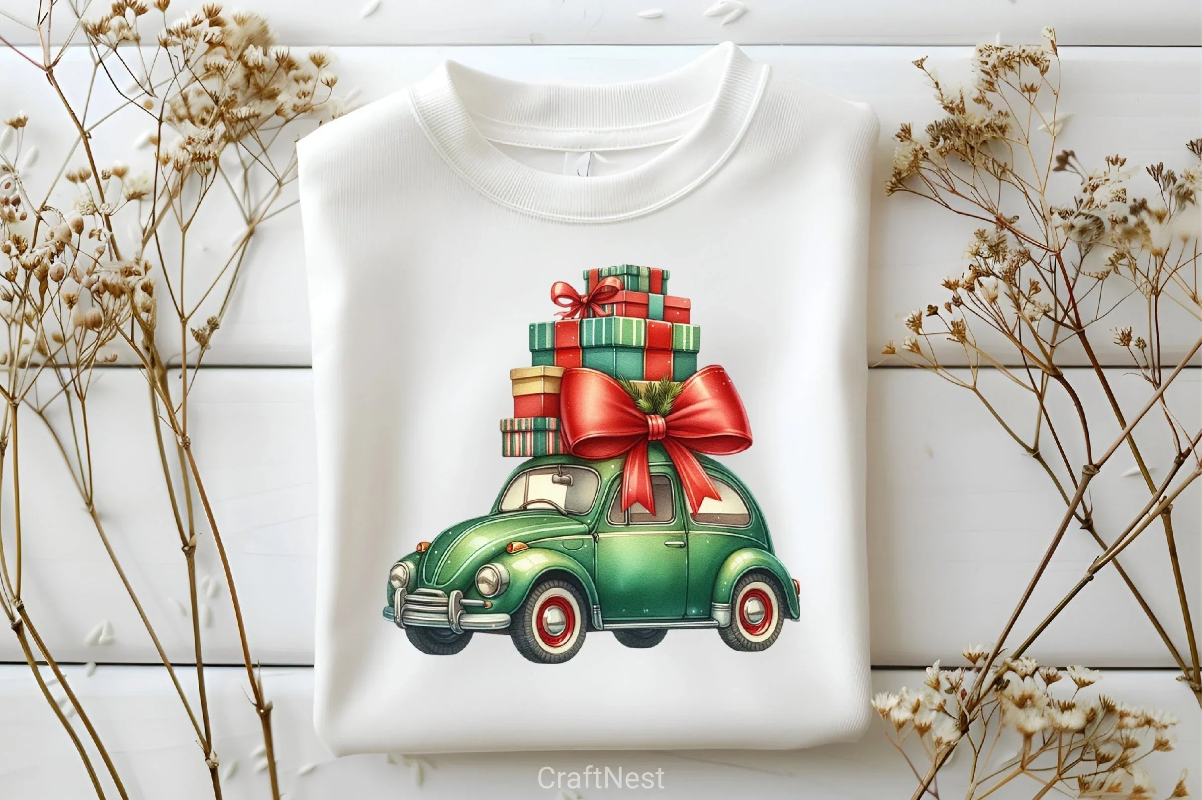 Christmas Car Clipart Bundle 4 - CraftNest - Digital Crafting and Art