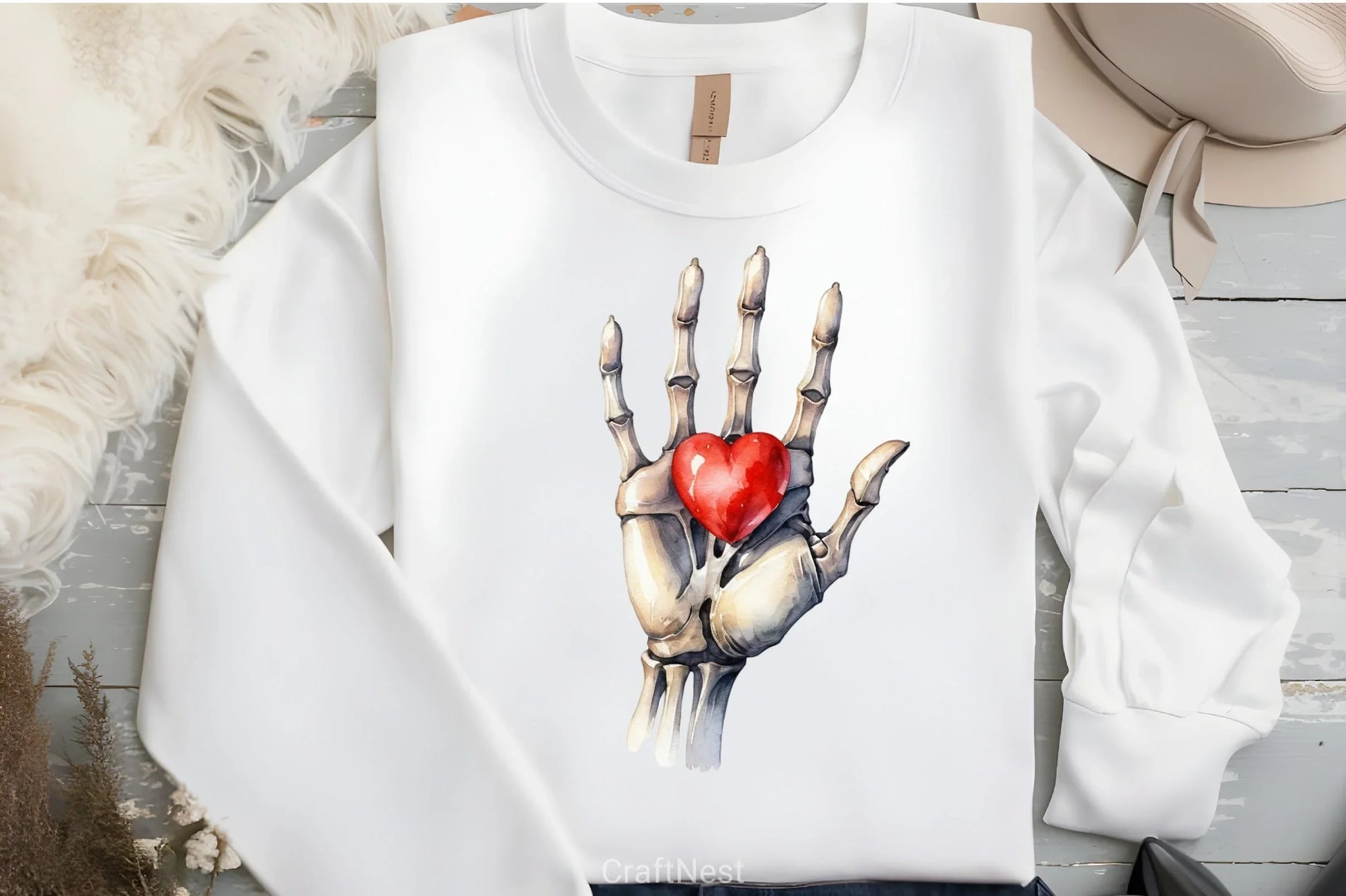 Valentine Skeleton Hand Clipart Bundle - CraftNest - Digital Crafting and Art