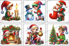 Christmas Elf Clipart Bundle - CraftNest - Digital Crafting and Art