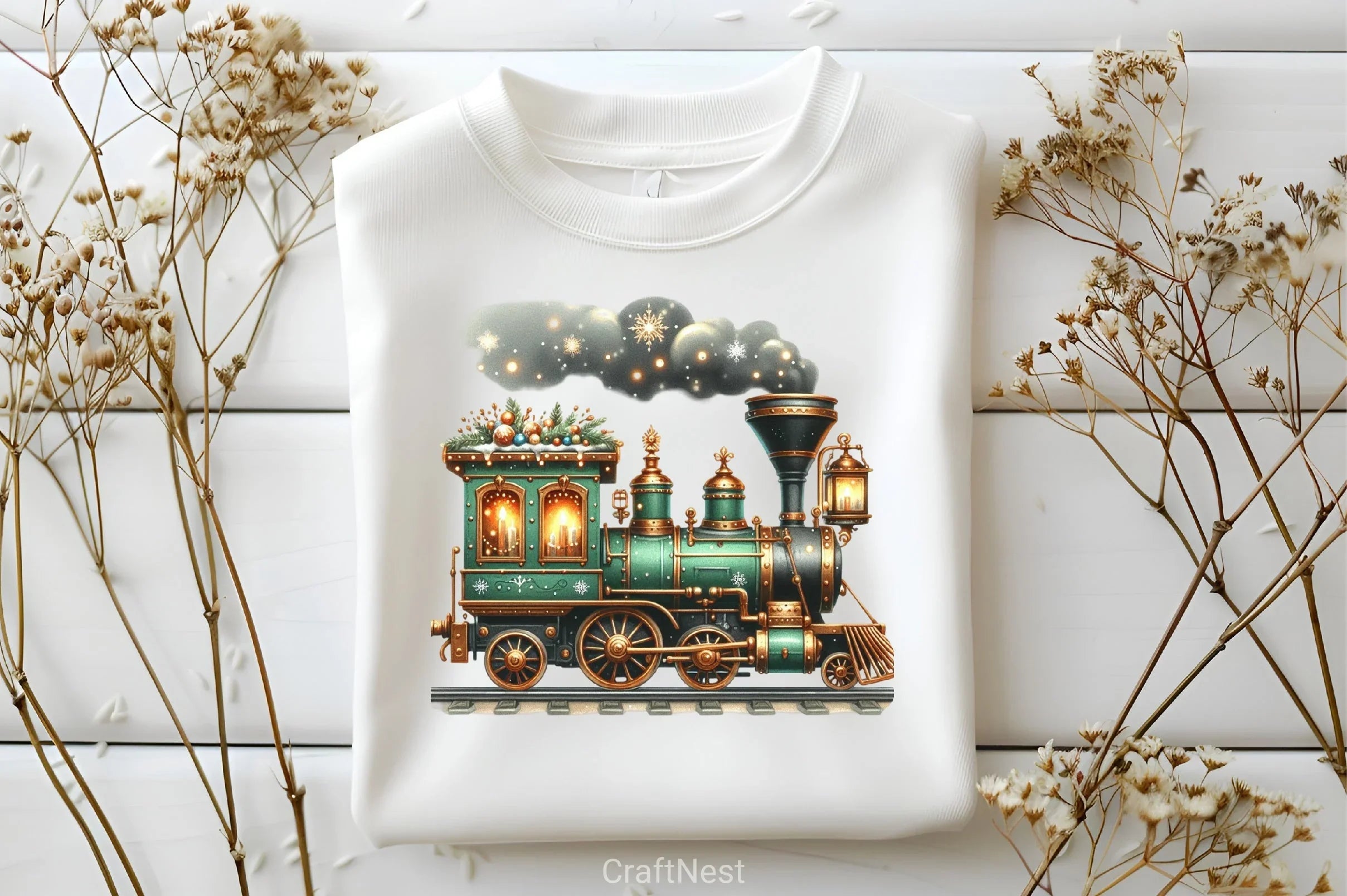 Christmas Train Clipart Bundle 4 - CraftNest - Digital Crafting and Art