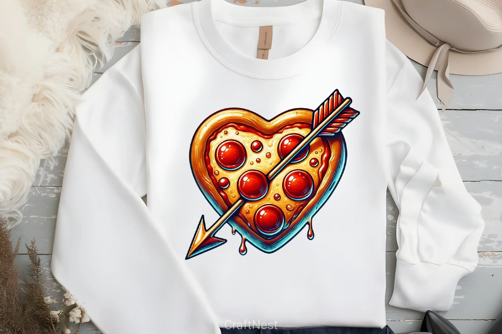 Valentine Heart Pizza Clipart Bundle - CraftNest - Digital Crafting and Art