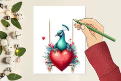 Valentine Peacock Clipart Bundle - CraftNest - Digital Crafting and Art