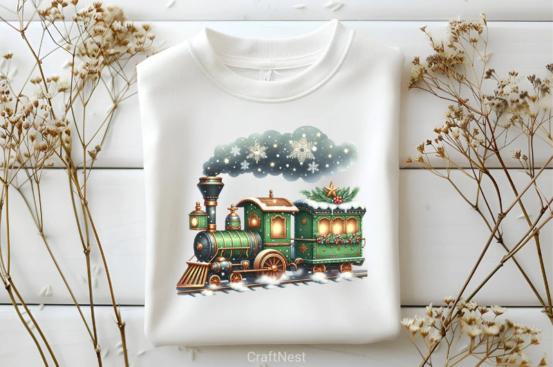 Christmas Train Clipart Bundle 1 - CraftNest - Digital Crafting and Art