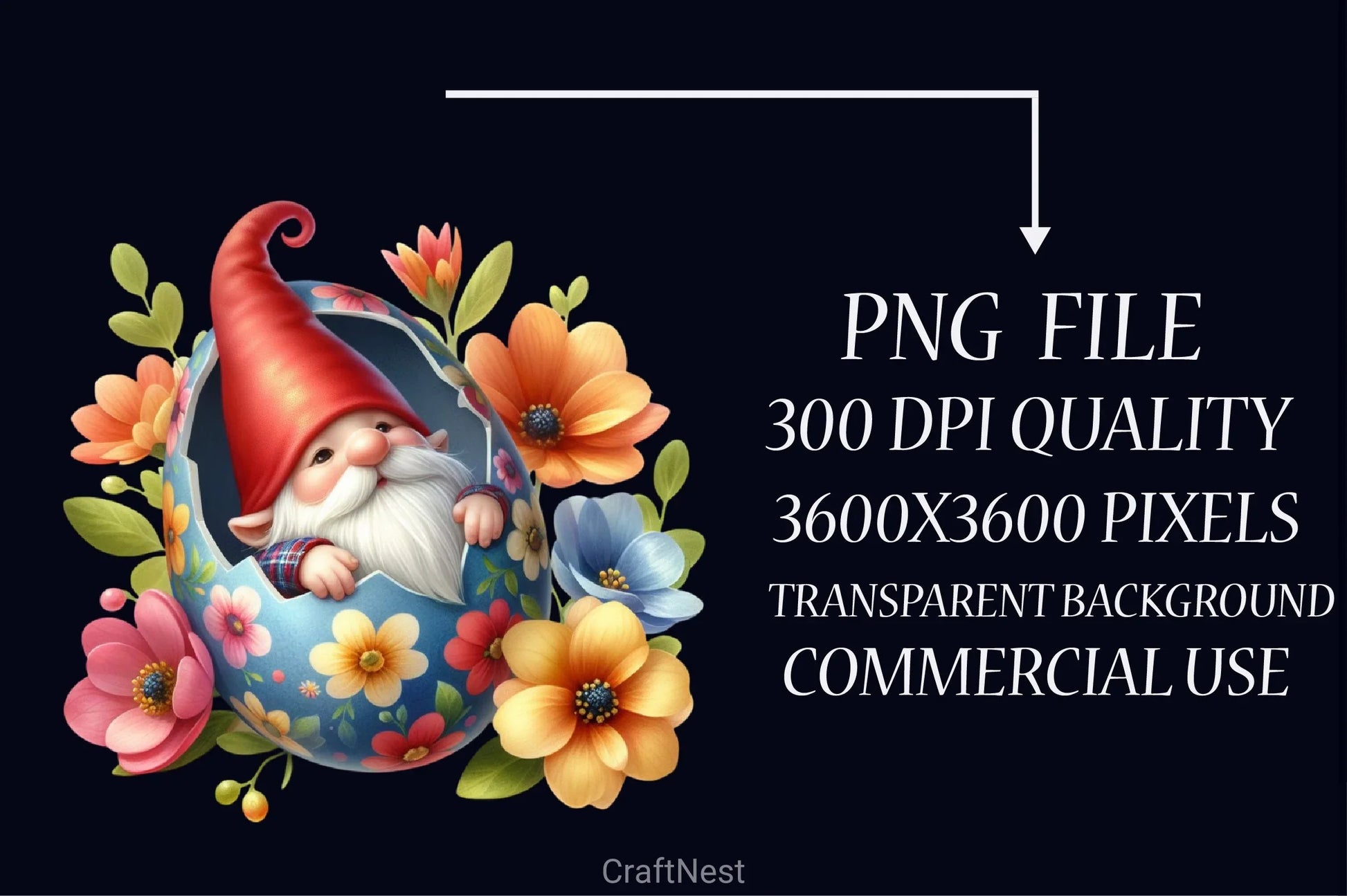 Easter Gnome Clipart Bundle 14 - CraftNest - Digital Crafting and Art