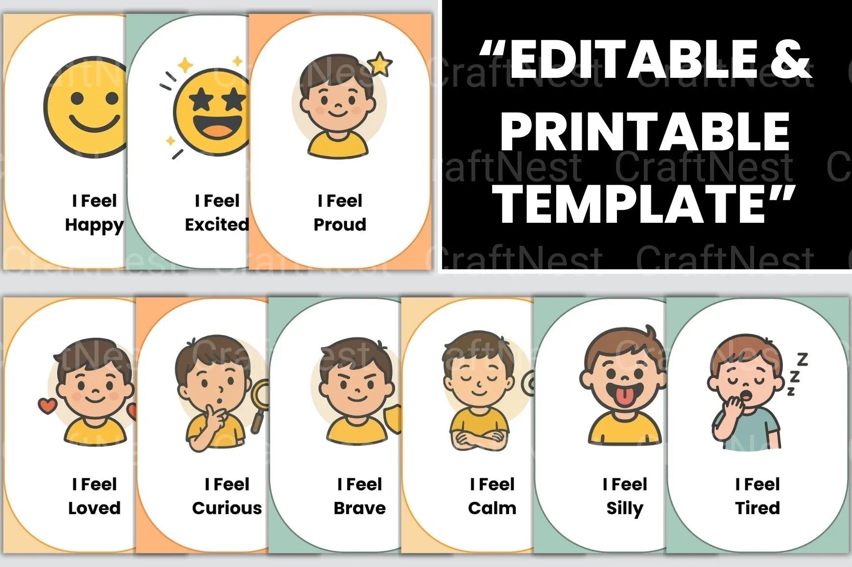 Emotion Cards for Kids: Enhance Emotional Intelligence - CraftNest - Digital Crafting and Art