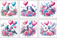 Valentine Doves Clipart Bundle - CraftNest - Digital Crafting and Art