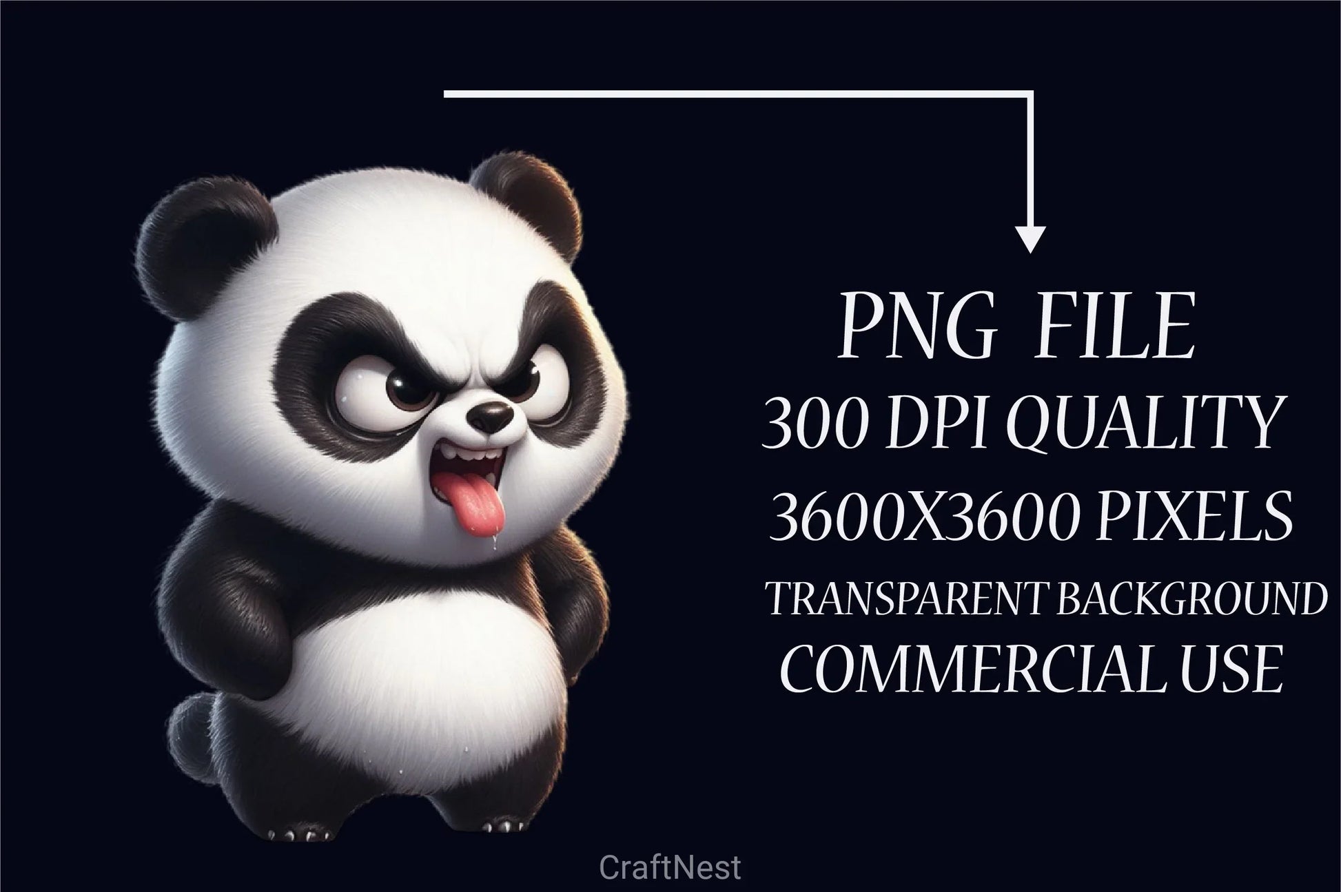 Angry Panda Clipart Bundle - CraftNest - Digital Crafting and Art