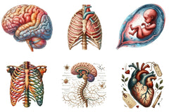 Vintage Antique Anatomy Clipart Bundle - CraftNest - Digital Crafting and Art