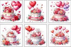 Valentine Cake Clipart Bundle - CraftNest - Digital Crafting and Art