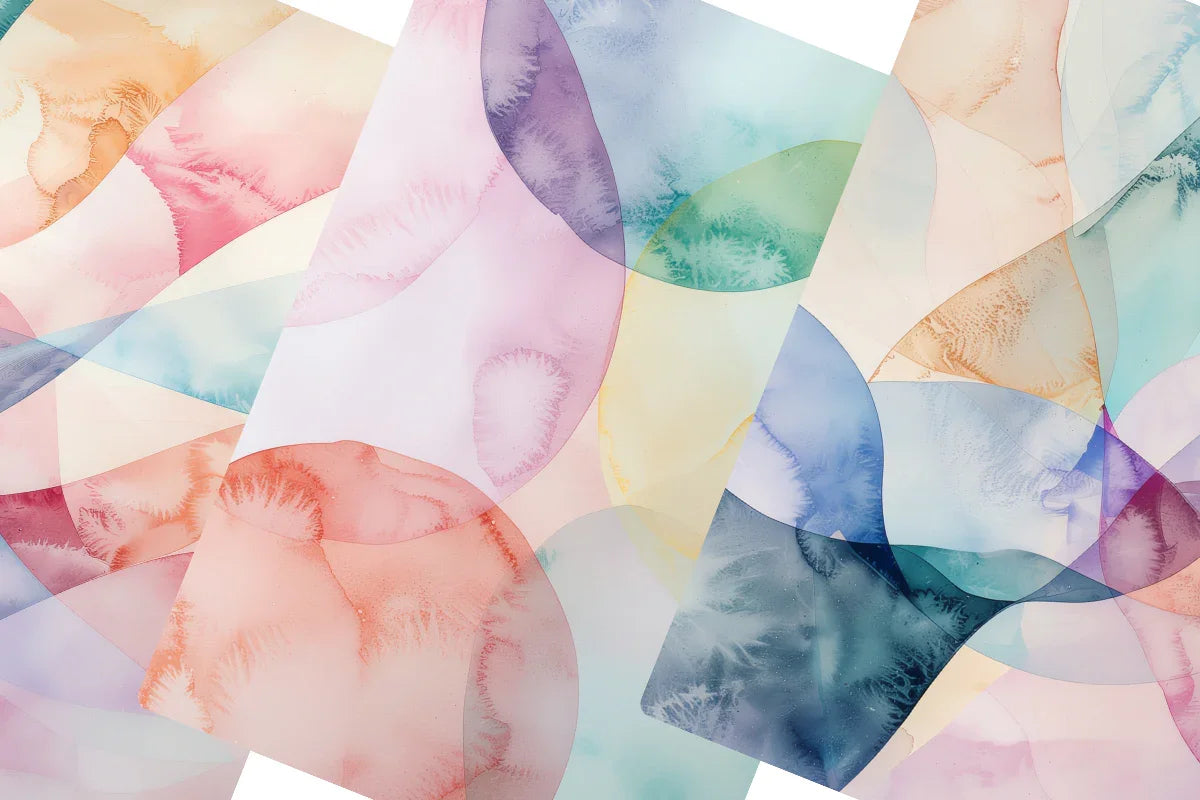 Abstract Shapes Junk Journal Papers - CraftNest - Digital Crafting and Art