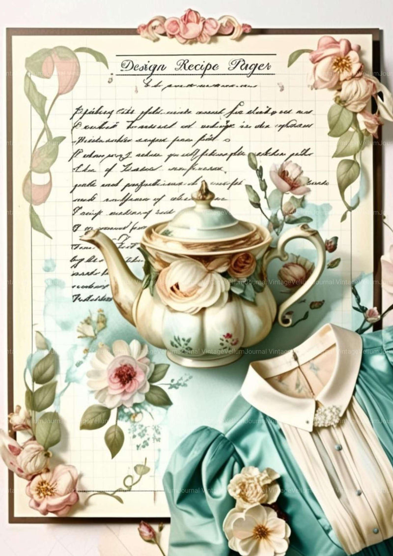 Shabby Chic Flora Junk Journal Pages - CraftNest - Digital Crafting and Art