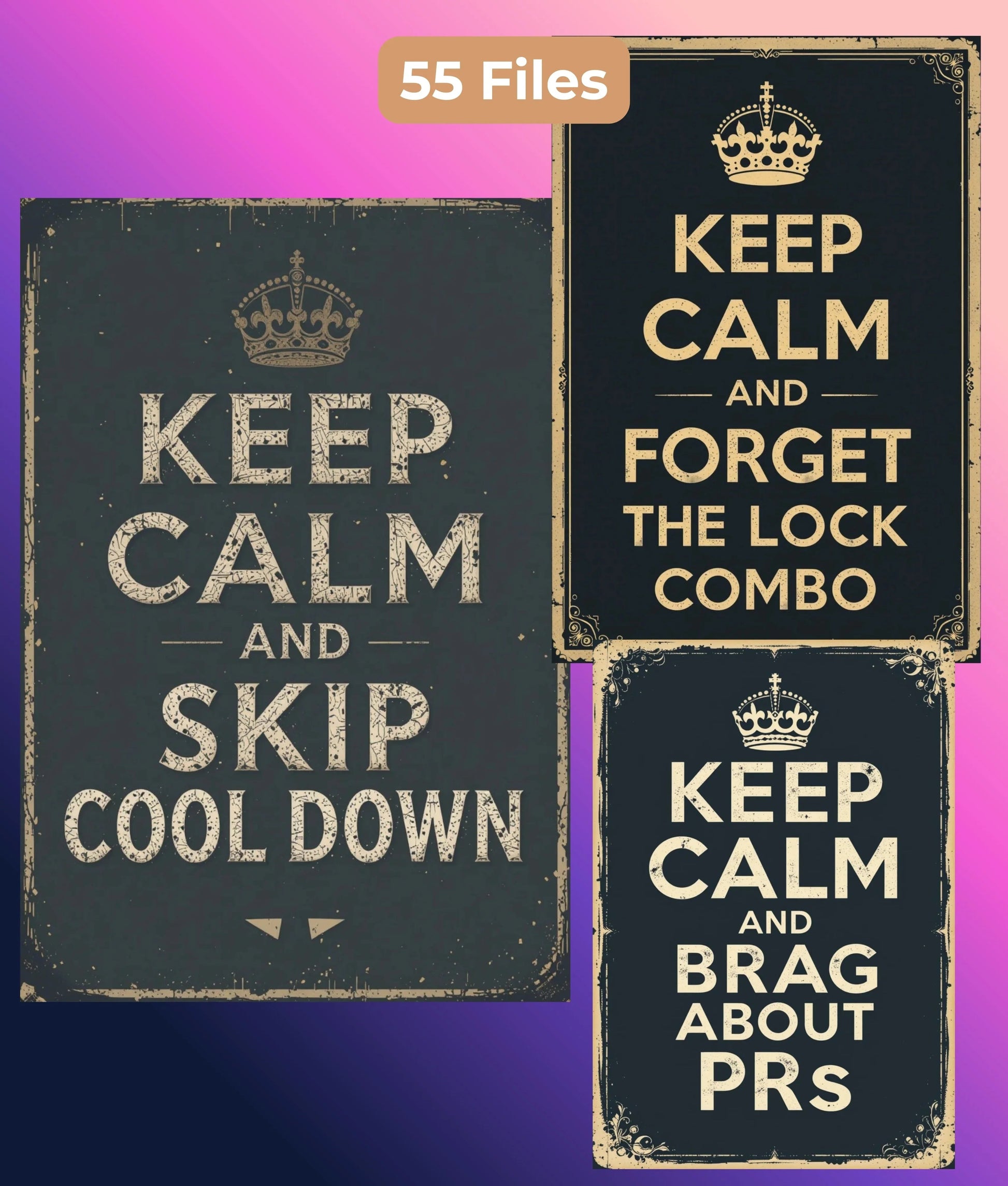GYM Wall Art Collection - CraftNest - Digital Crafting and Art