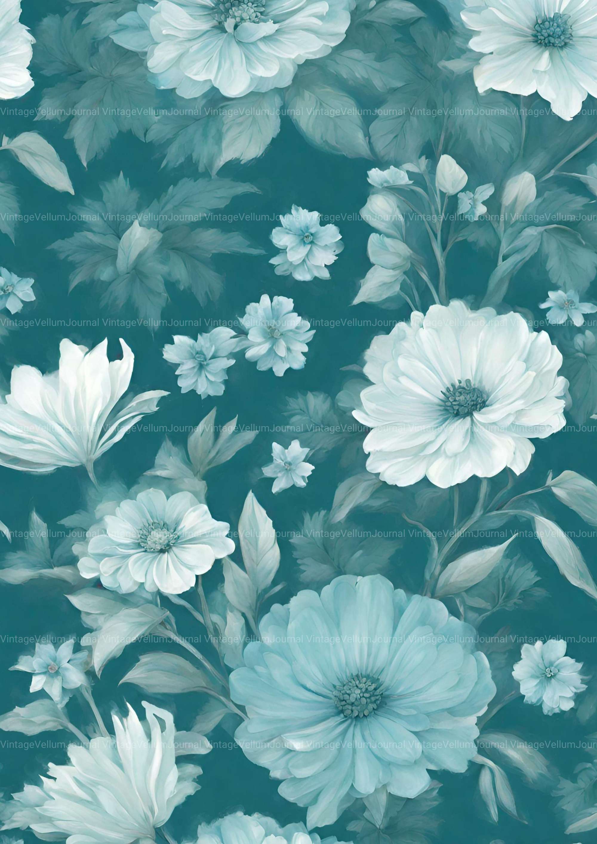 Midnight Florals Junk Journal Pages - CraftNest - Digital Crafting and Art