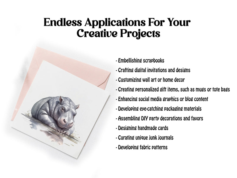 Baby Hippo Clipart - CraftNest