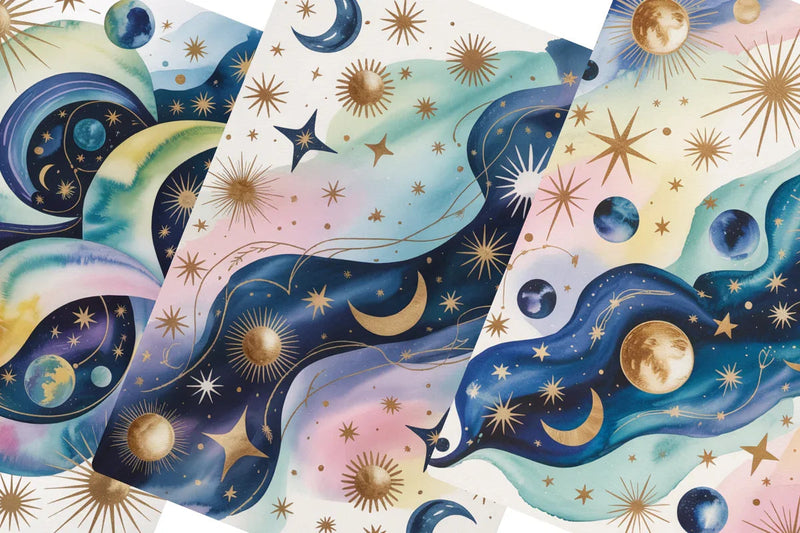 Celestial Goddess Junk Journal Papers - CraftNest - Digital Crafting and Art