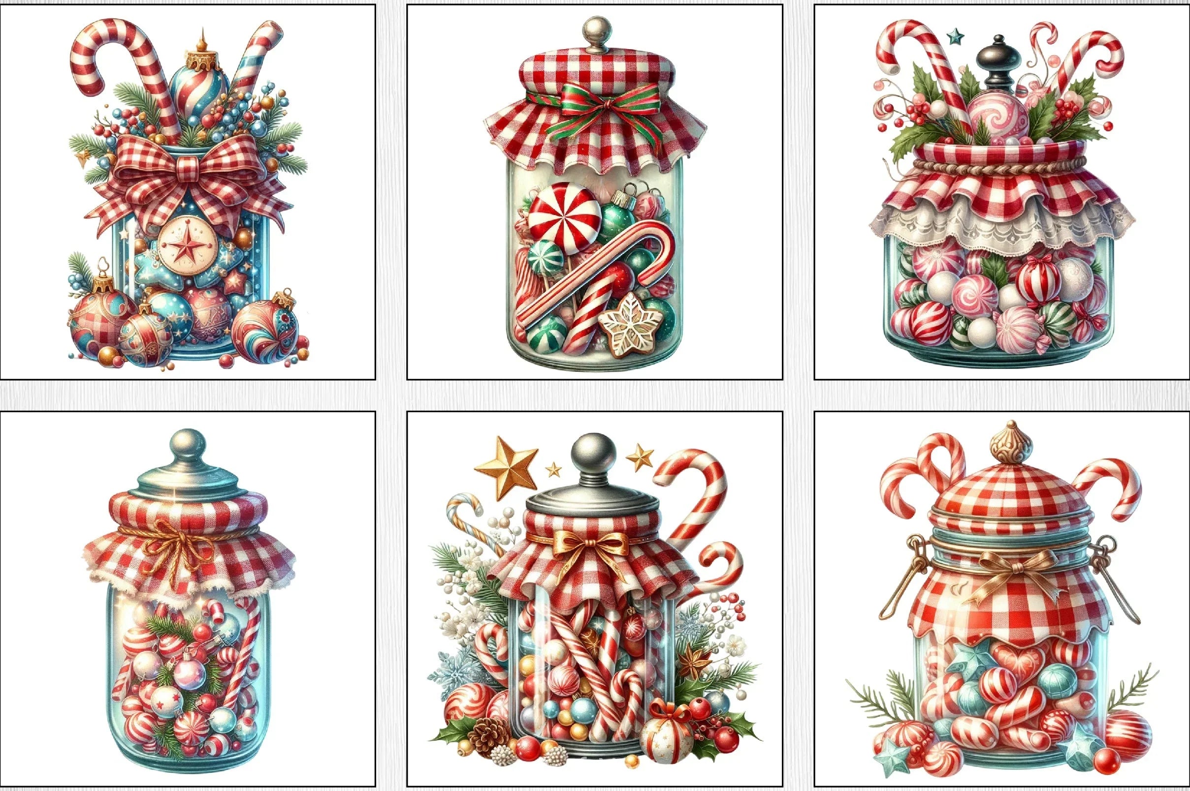 Christmas Candy Jar Clipart Bundle - CraftNest - Digital Crafting and Art