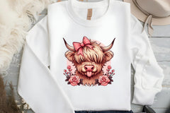 Highland Cow Valentine Clipart Bundle 3 - CraftNest - Digital Crafting and Art