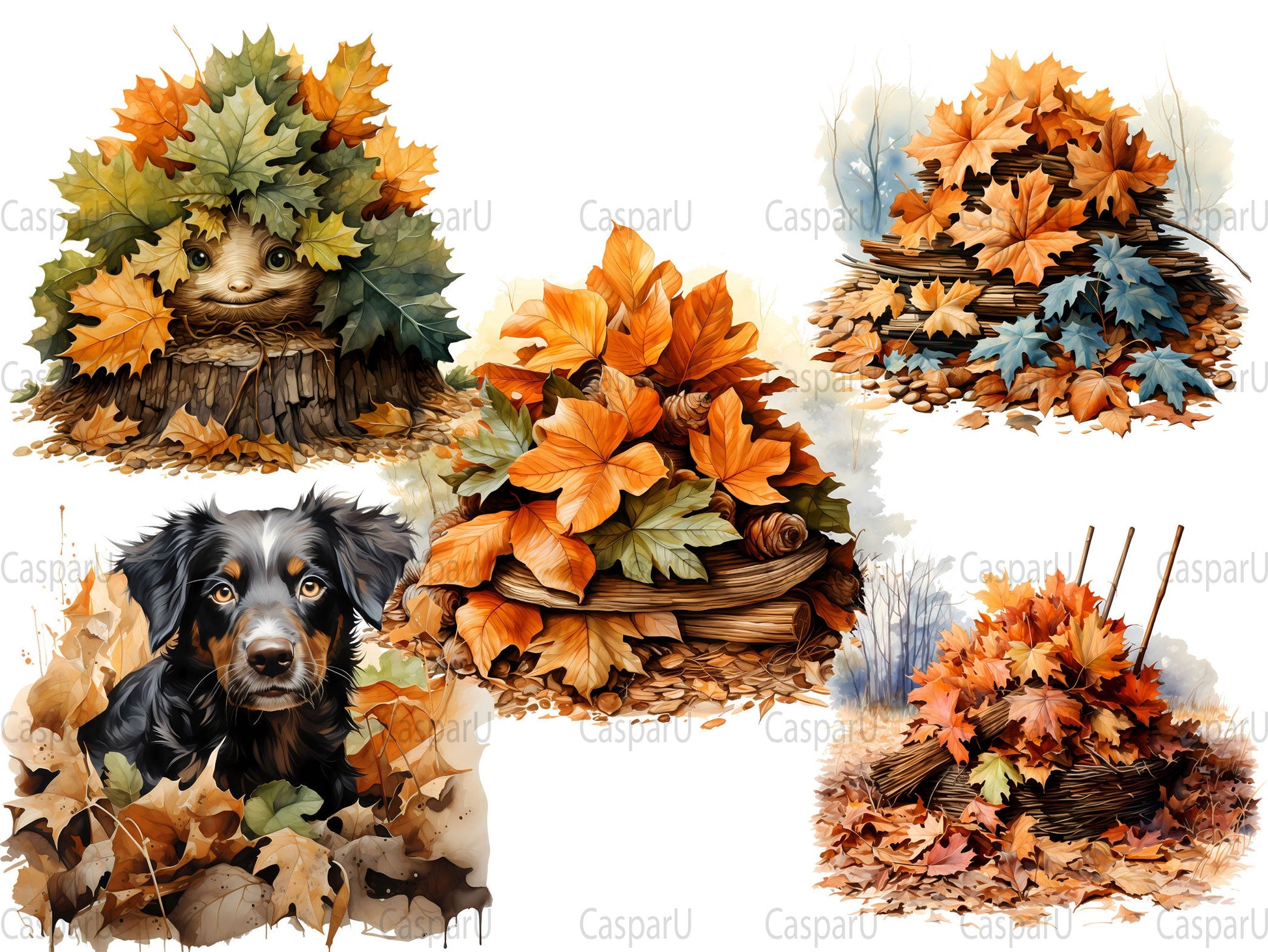 Leaf Pile Fun Clipart - CraftNest