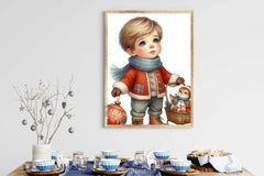 Retro Christmas Boy Clipart Bundle - CraftNest - Digital Crafting and Art