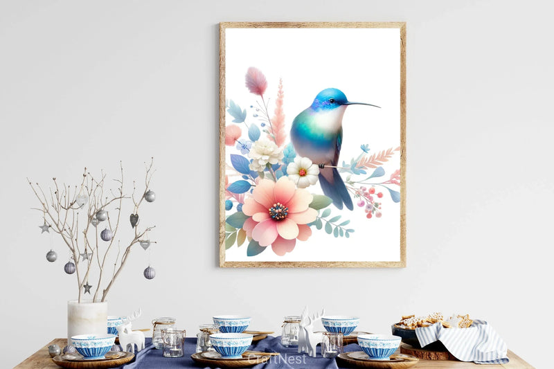 Hummingbird & Flowers Clipart Bundle - CraftNest - Digital Crafting and Art
