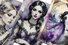 Purple Gothic Junk Journal Papers - CraftNest - Digital Crafting and Art