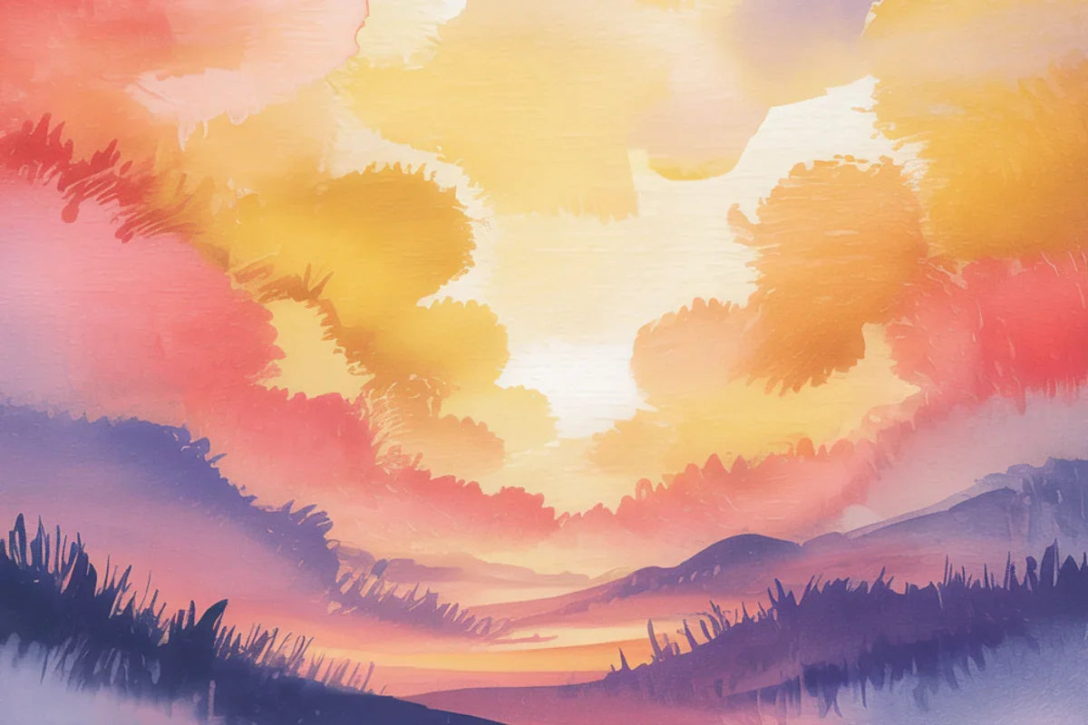 Watercolor Sunsets Background Papers - CraftNest - Digital Crafting and Art