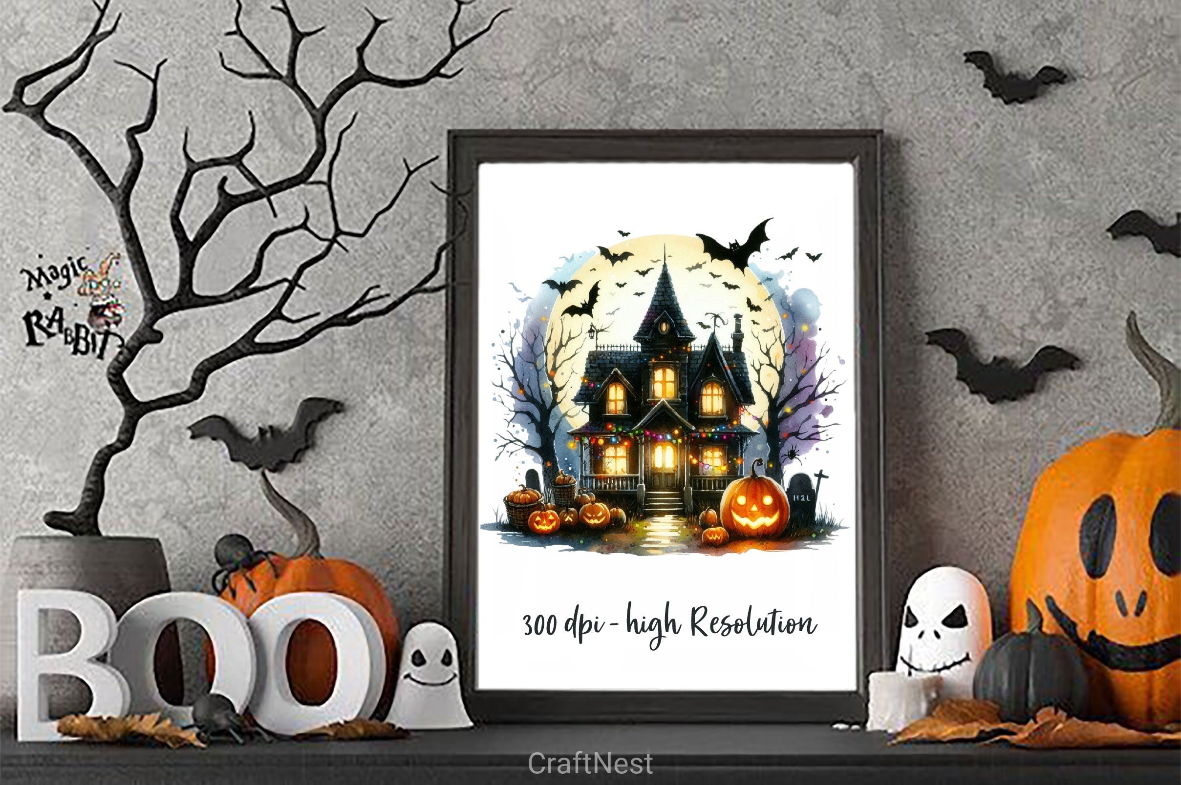 Halloween House Clipart Bundle 4