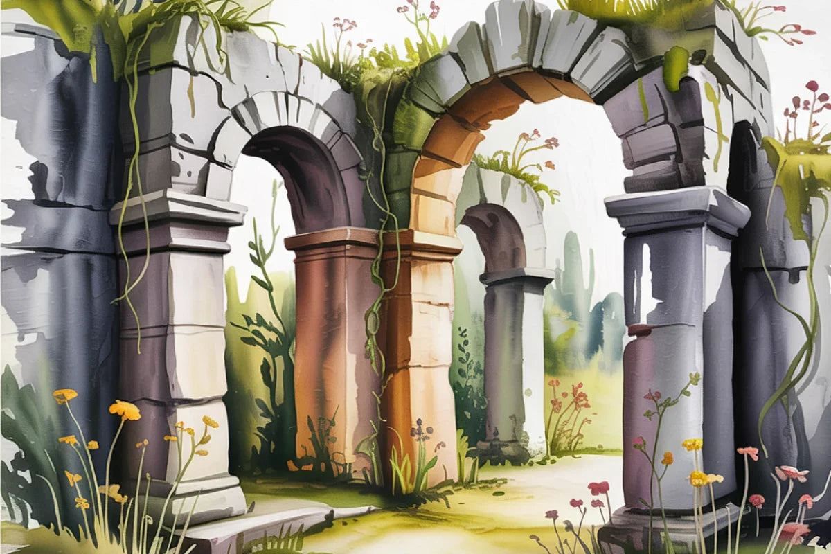 Ruins in Nature Background Papers - CraftNest - Digital Crafting and Art