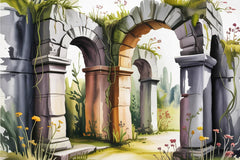 Ruins in Nature Background Papers - CraftNest - Digital Crafting and Art