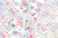 Pastel Valentines Junk Journal Papers - CraftNest - Digital Crafting and Art
