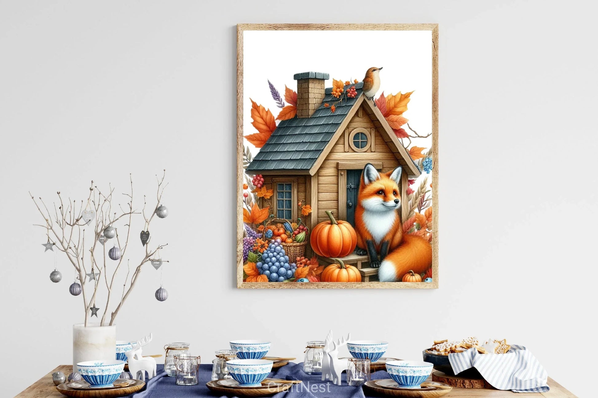 Autumn Fox House Clipart Bundle - CraftNest - Digital Crafting and Art