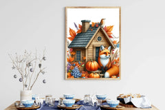 Autumn Fox House Clipart Bundle - CraftNest - Digital Crafting and Art