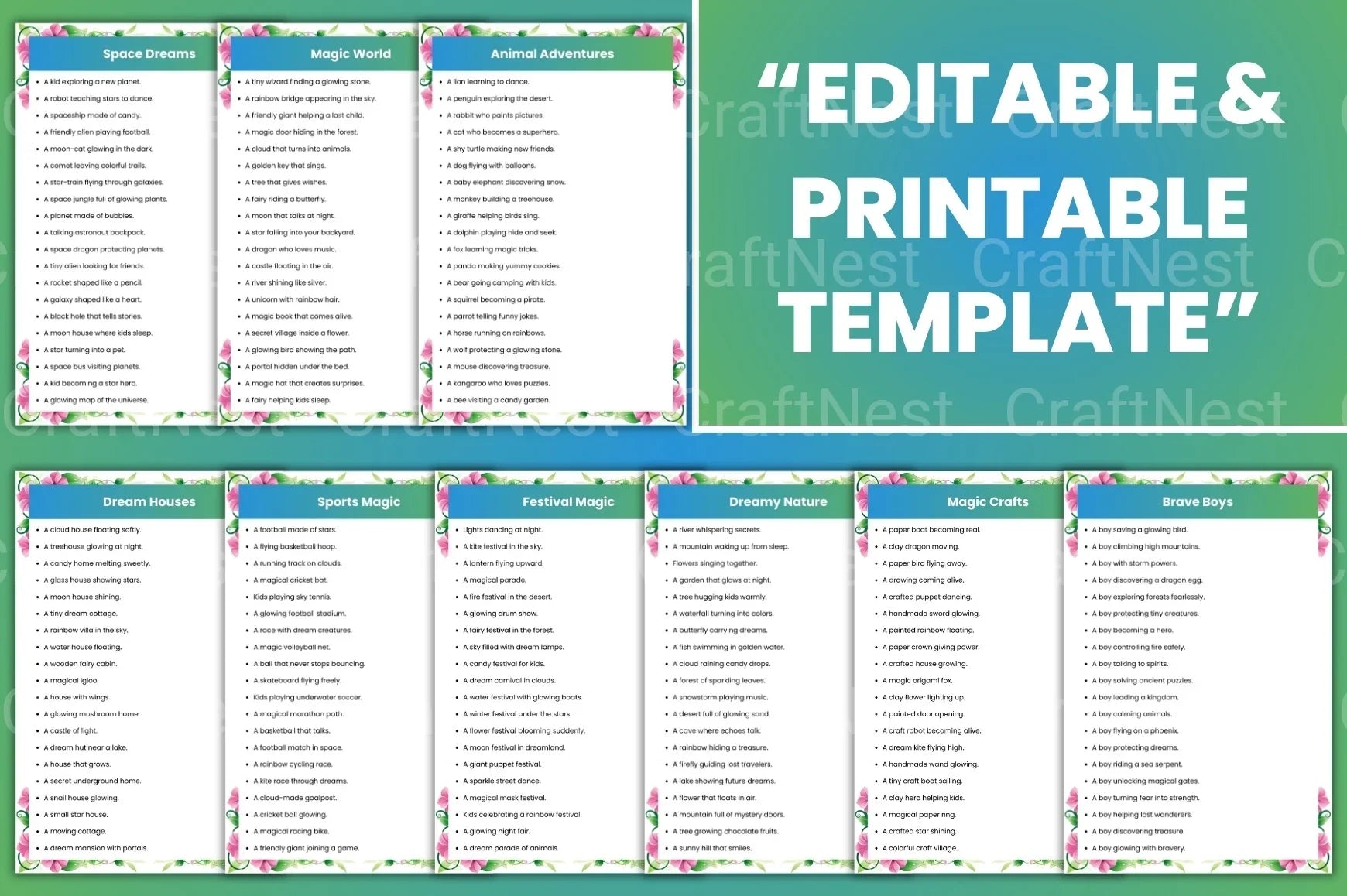 Kids Dream Prompts for Creative Inspiration - CraftNest - Digital Crafting and Art
