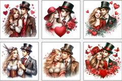Valentine Romantic Couple Clipart Bundle 8 - CraftNest - Digital Crafting and Art