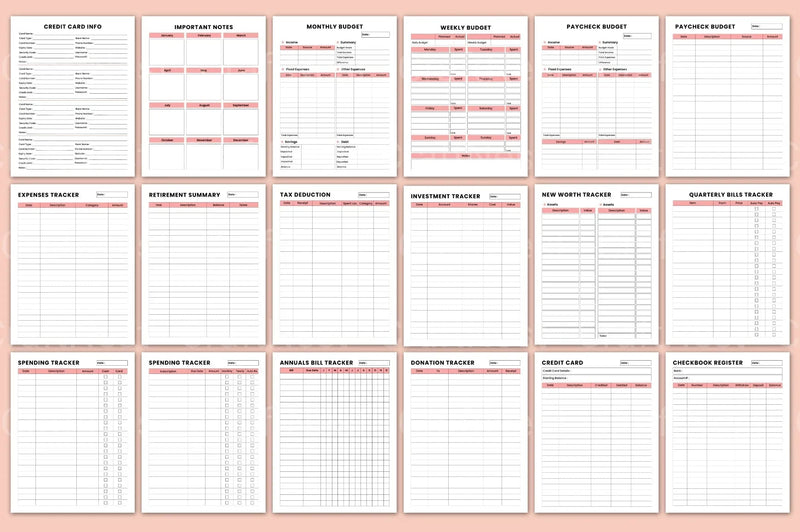 Budget Management Organizer - CraftNest - Digital Crafting and Art