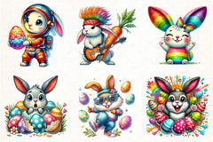 Funny Easter Bunny Clipart Bundle - CraftNest - Digital Crafting and Art