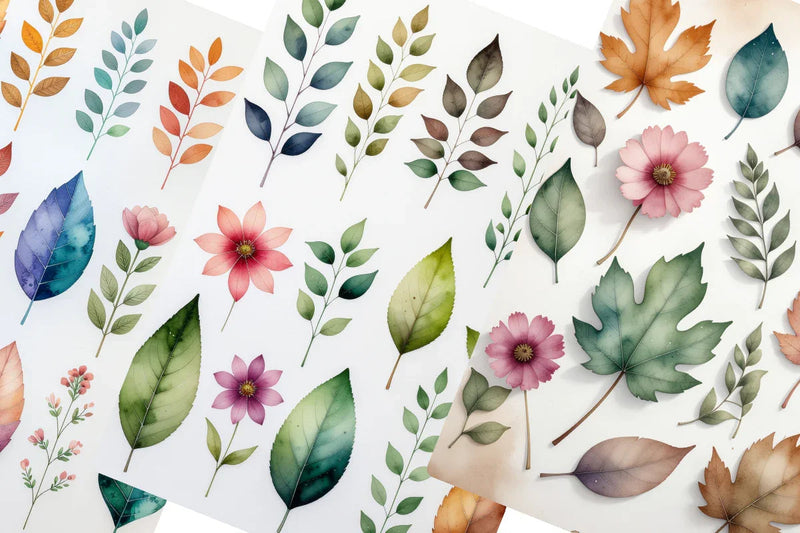 Simply Leaves Junk Journal Papers - CraftNest - Digital Crafting and Art