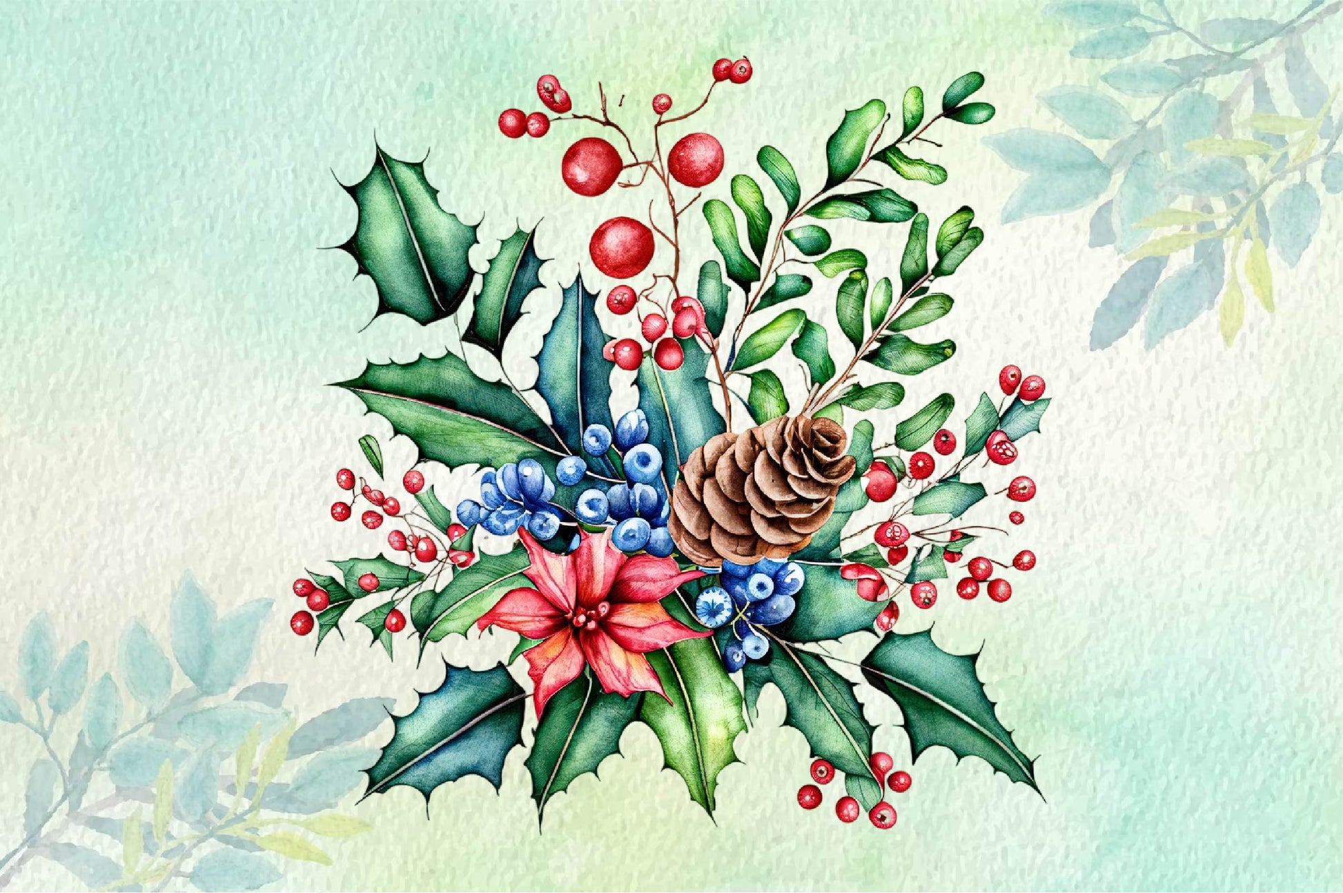 Poinsettia Leaves Clipart Bundle - CraftNest - Digital Crafting and Art