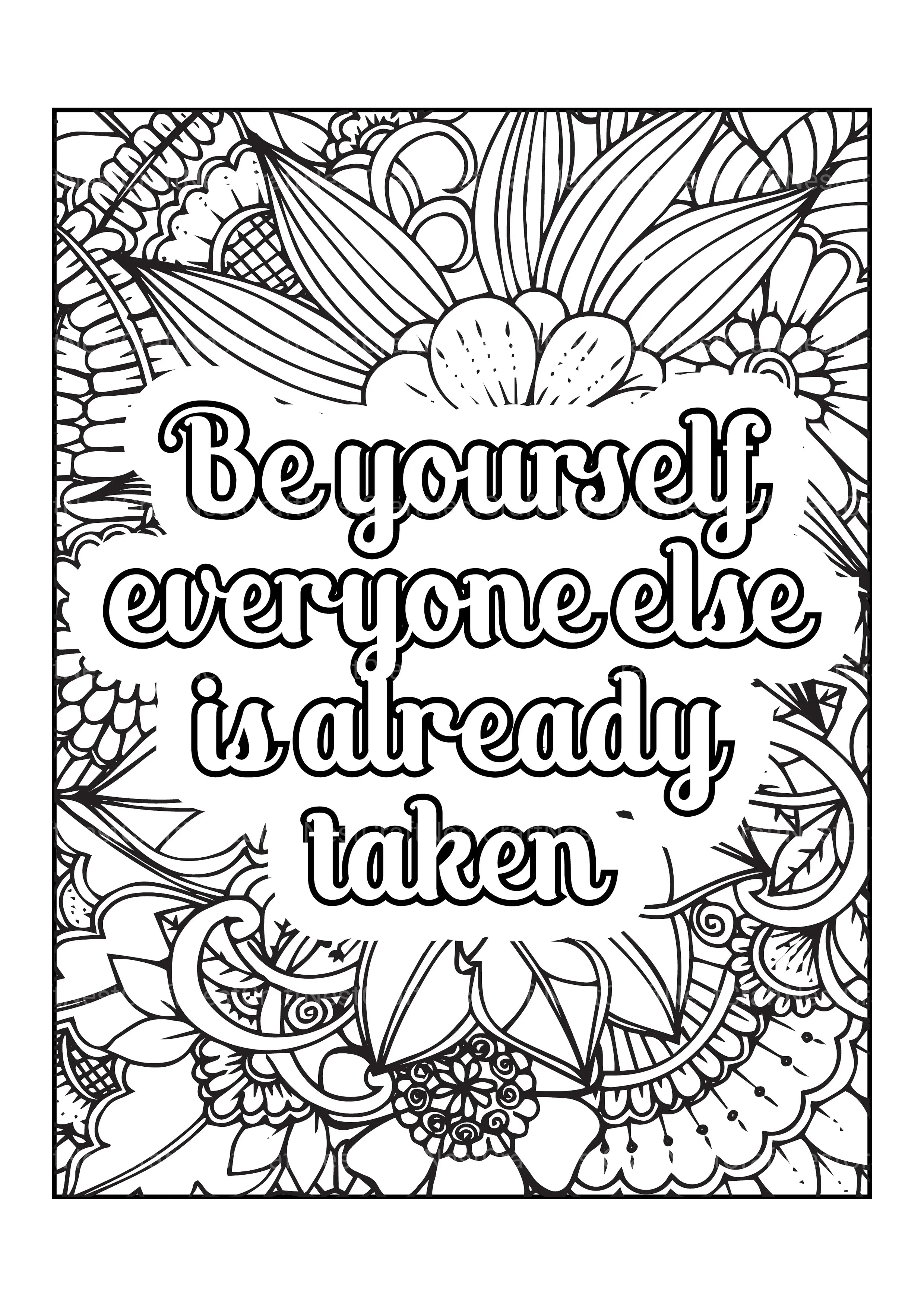Motivational Quotes Coloring Book 6 - CraftNest - Digital Crafting and Art