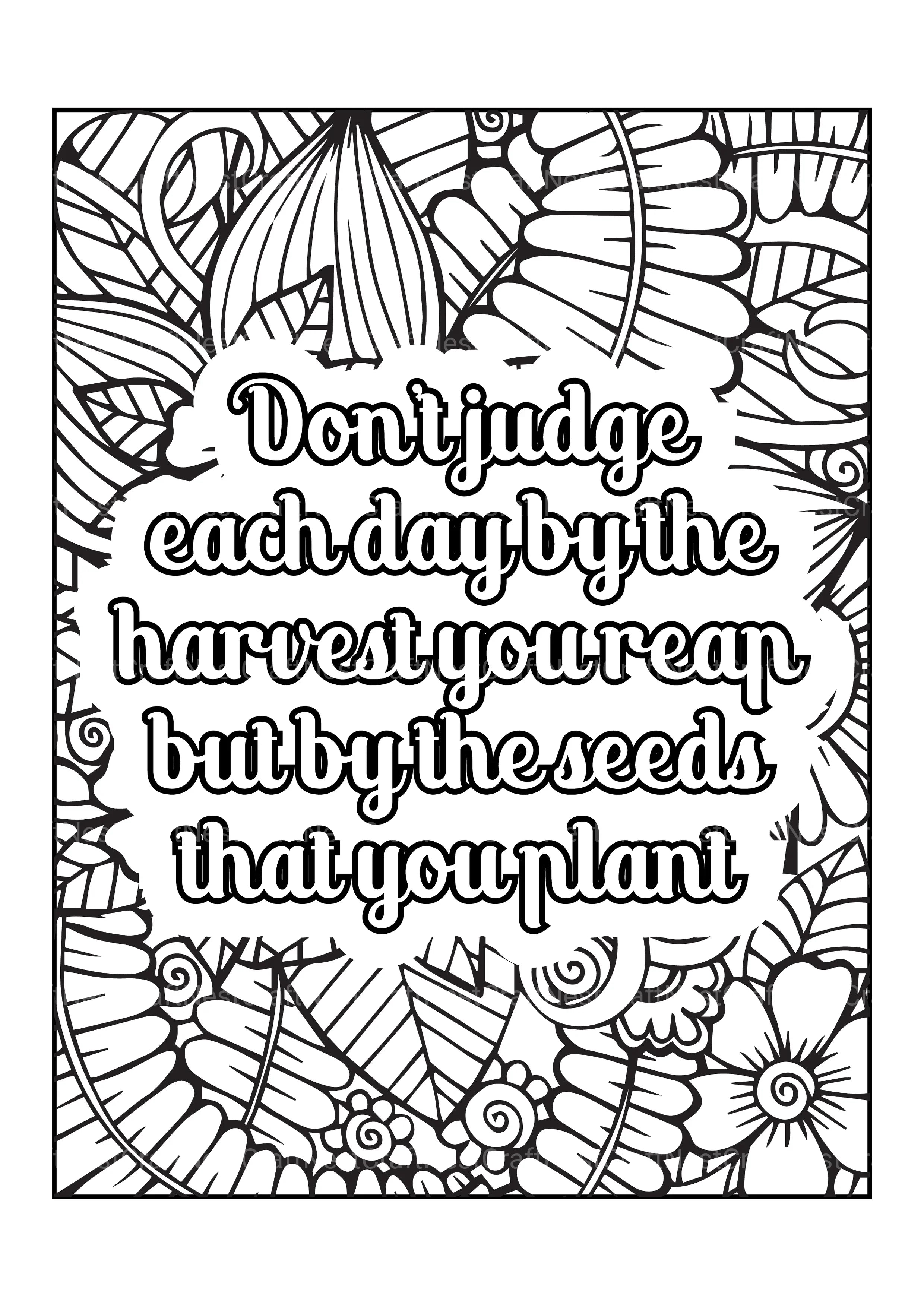 Motivational Quotes Coloring Book 6 - CraftNest - Digital Crafting and Art