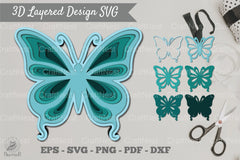 3D Layered Butterfly SVG Bundle - CraftNest - Digital Crafting and Art