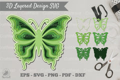 3D Layered Butterfly SVG Bundle - CraftNest - Digital Crafting and Art