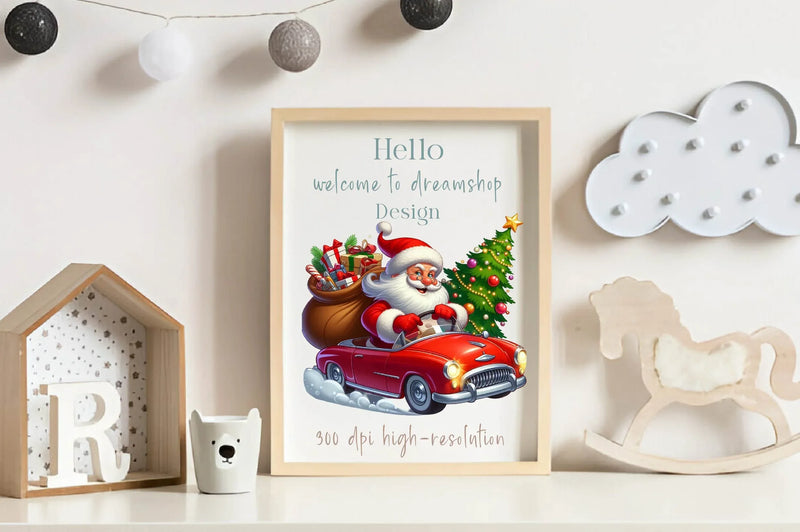 Driver Santa Clipart Bundle - CraftNest - Digital Crafting and Art