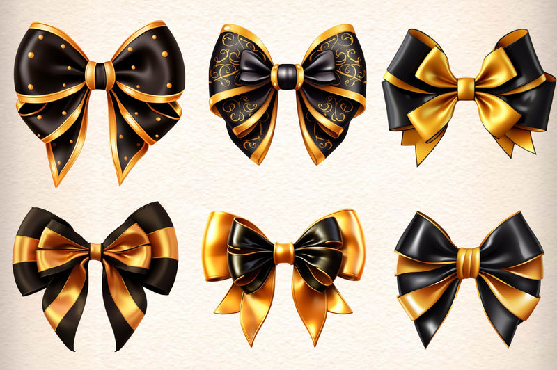 Halloween Bow Ribbon Clipart Bundle 1 - CraftNest - Digital Crafting and Art