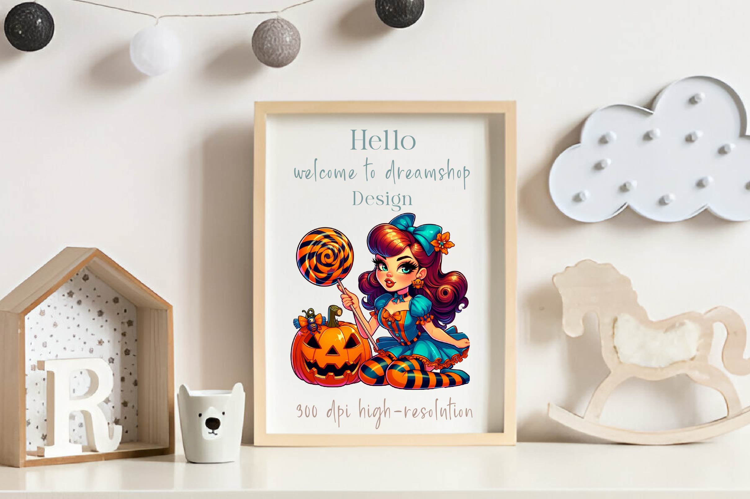 Halloween Vintage Pin Up Girl Clipart Bundle - CraftNest - Digital Crafting and Art