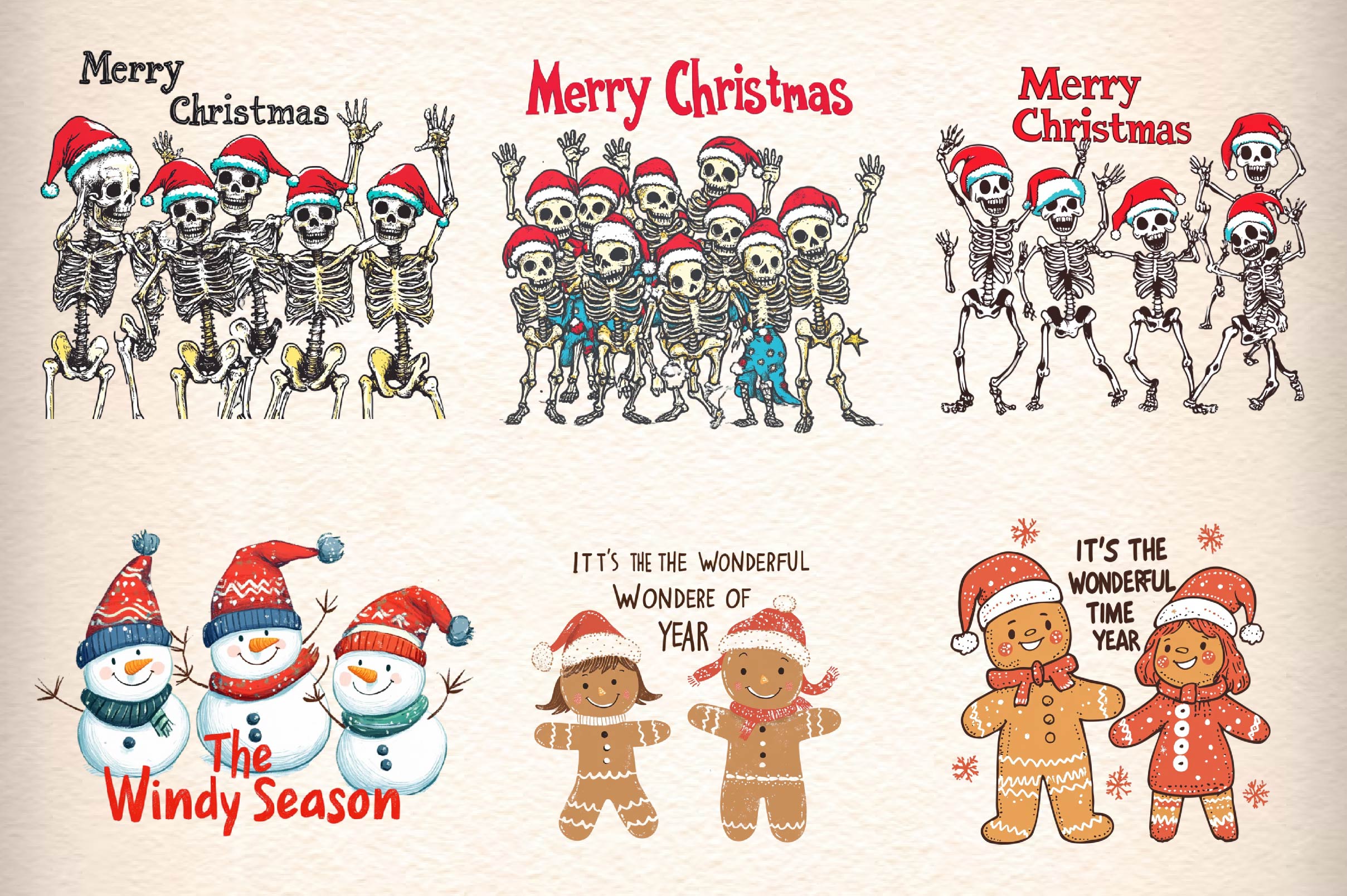 Retro Christmas Quotes Clipart Bundle - CraftNest - Digital Crafting and Art