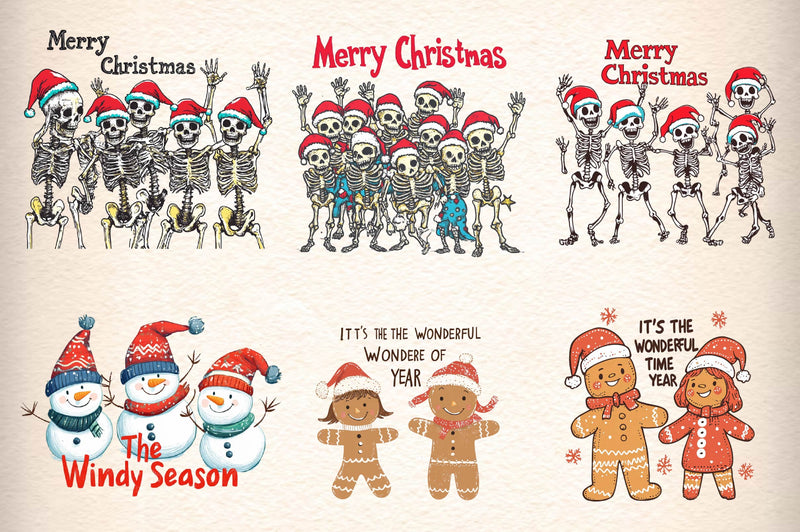 Retro Christmas Quotes Clipart Bundle - CraftNest - Digital Crafting and Art